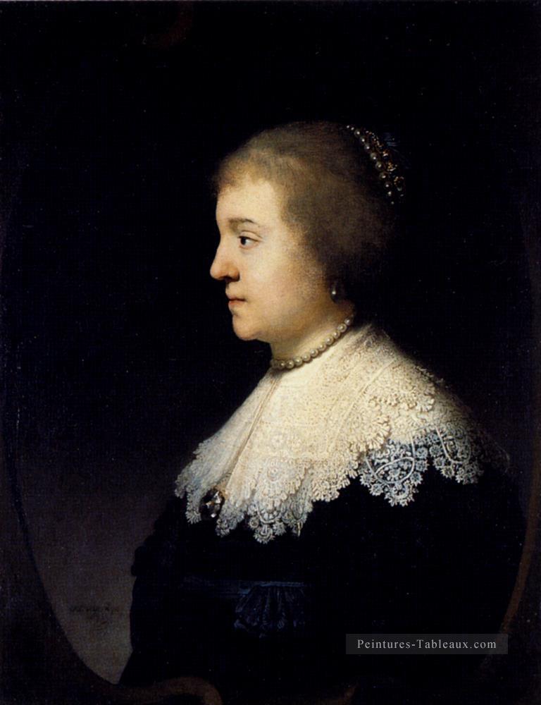 Portrait d’Amalia Van Solms Rembrandt Peintures à l'huile